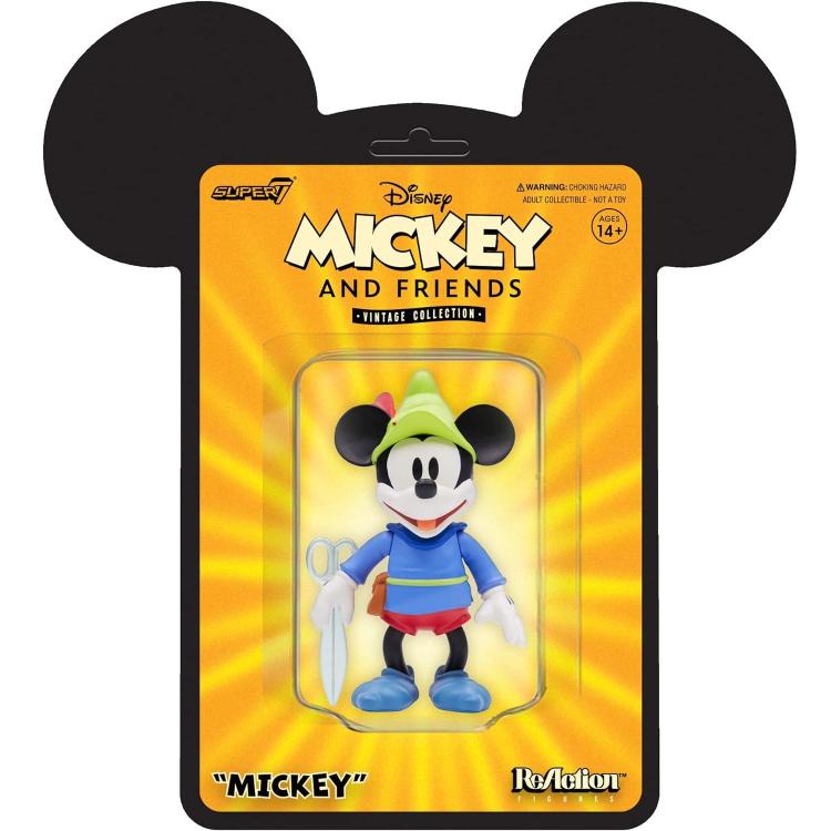 Super7 Disney Mickey & Friends "Mickey Mouse" Action Reaction Figure Tailor 9Cm