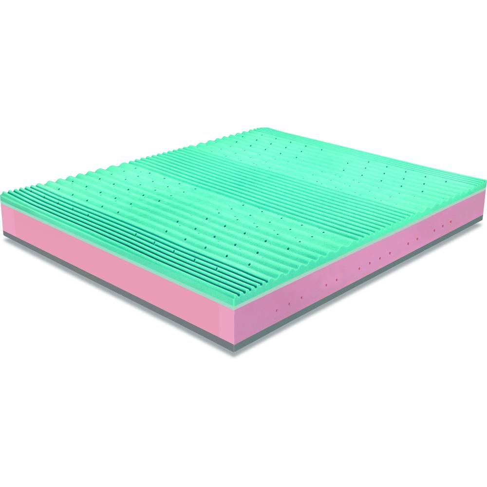 Semi-Rigid Pocket Sprung and Memory Foam Mattress H28 cm Summer and Winter Sides - SATURNO