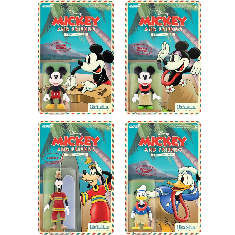 Super7 Disney Mickey & Friends "Donald" Duck Donald Hawaii ReAction Figure 9Cm