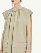 MM6 MAISON MARGIELA Mini Abito in Gabardine di Cotone