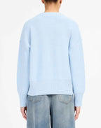 MM6 MAISON MARGIELA Cardigan con Motivo Distressed Froth Blue