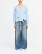 MM6 MAISON MARGIELA Cardigan con Motivo Distressed Froth Blue