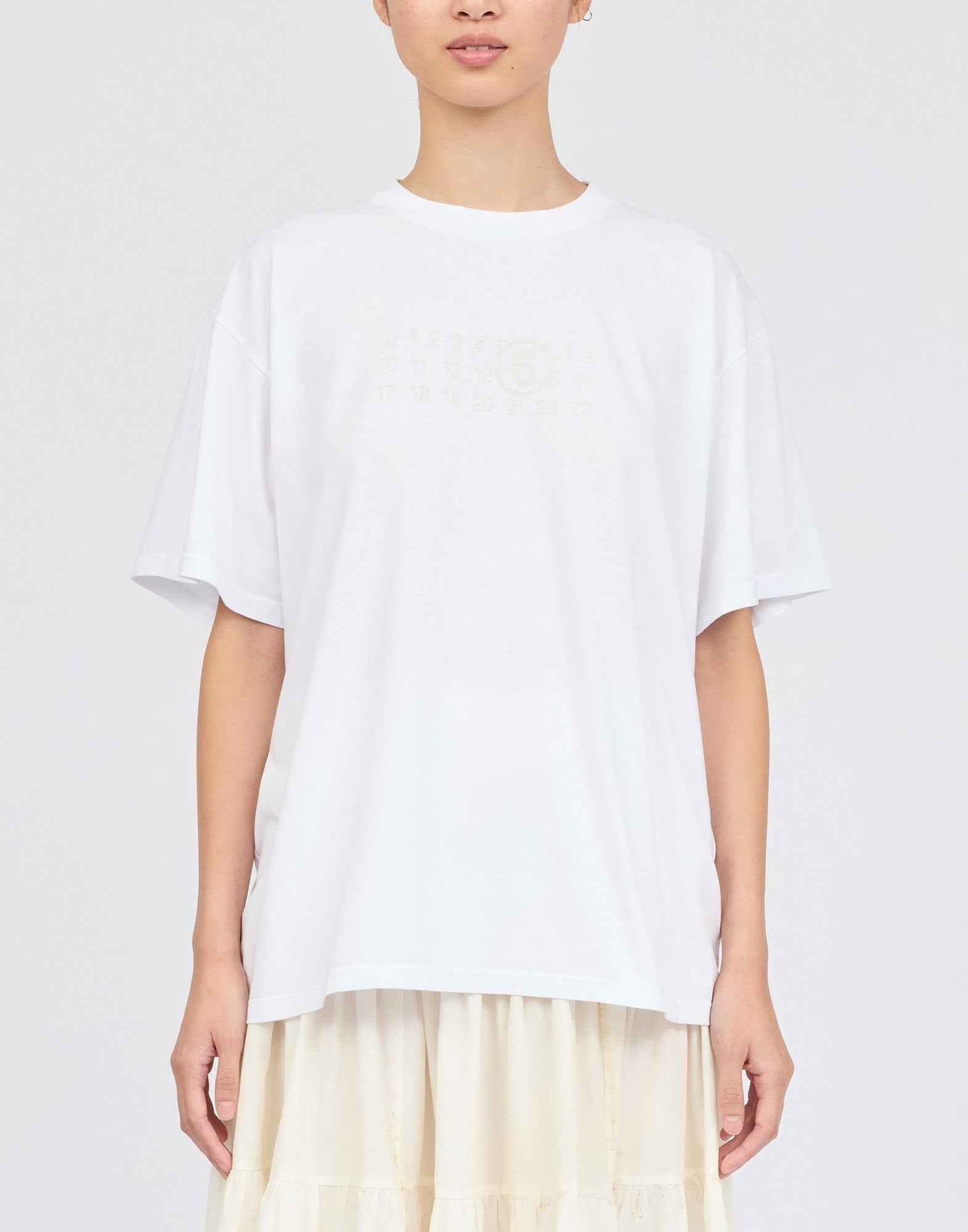 MM6 MAISON MARGIELA T-shirt con Numeric Logo Bianca