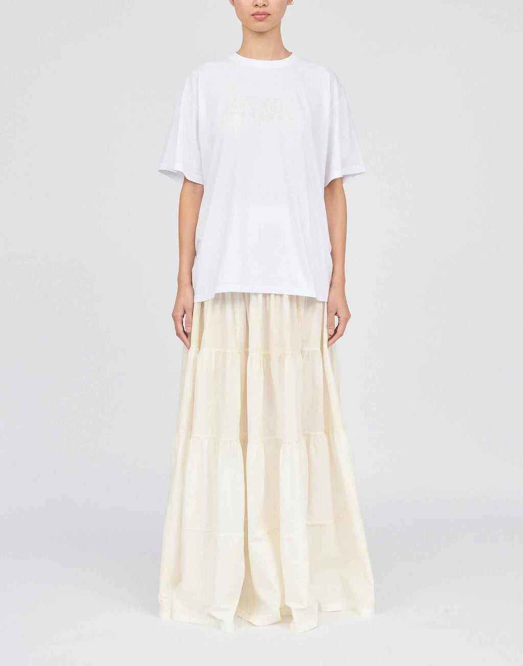 MM6 MAISON MARGIELA T-shirt con Numeric Logo Bianca