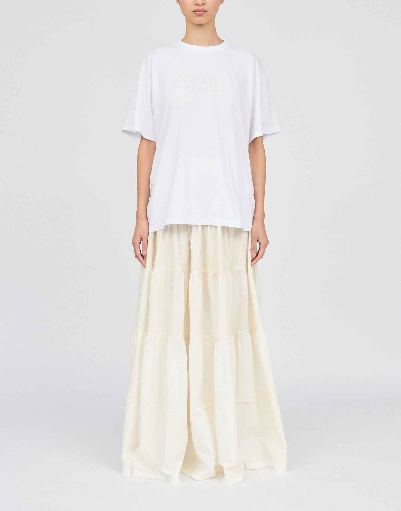 MM6 MAISON MARGIELA T-shirt con Numeric Logo Bianca