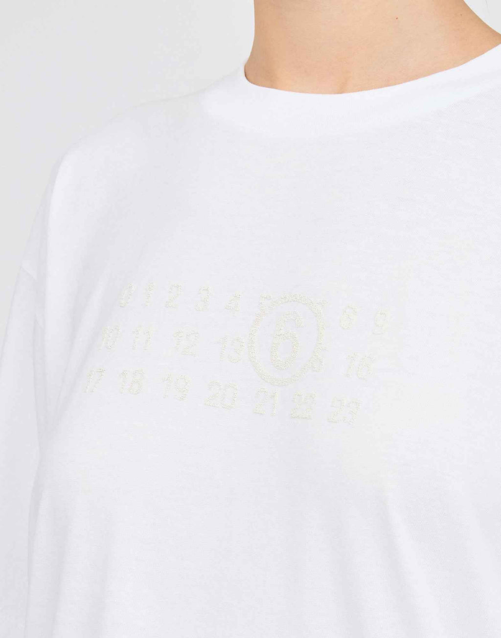 MM6 MAISON MARGIELA T-shirt con Numeric Logo Bianca