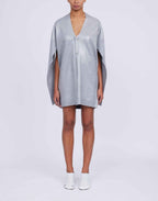 MM6 MAISON MARGIELA Cardigan in Misto Lana Spalmata Grigio Melange