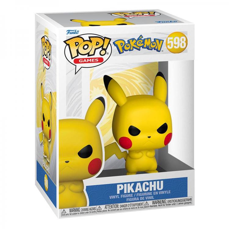 Funko Pop! Games Pokemon - (598) Grumpy Pikachu Angry Vinyl Figure 9Cm
