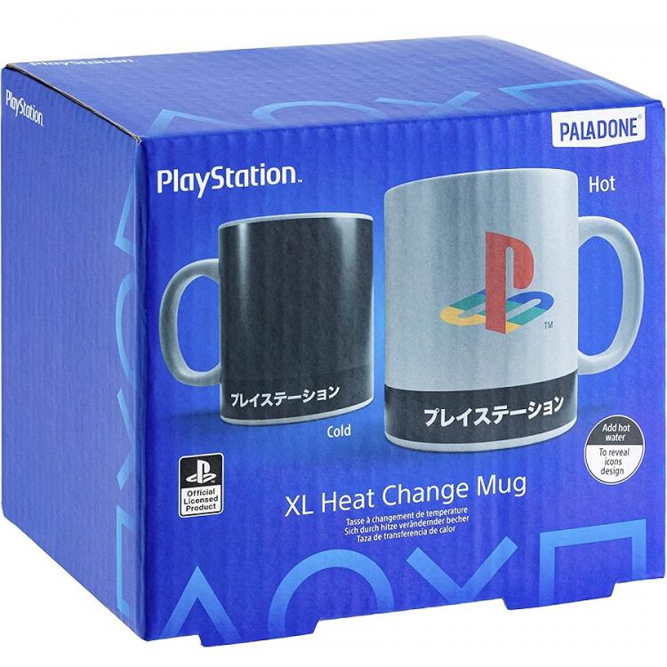 Paladone Playstation Heritage XL Heat Change Ceramic Mug Colour Changing