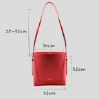 Oli - Apple Leather Midi Shoulder Cross-body Bag Red