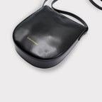 Eva - Apple Leather Strap Bag Black