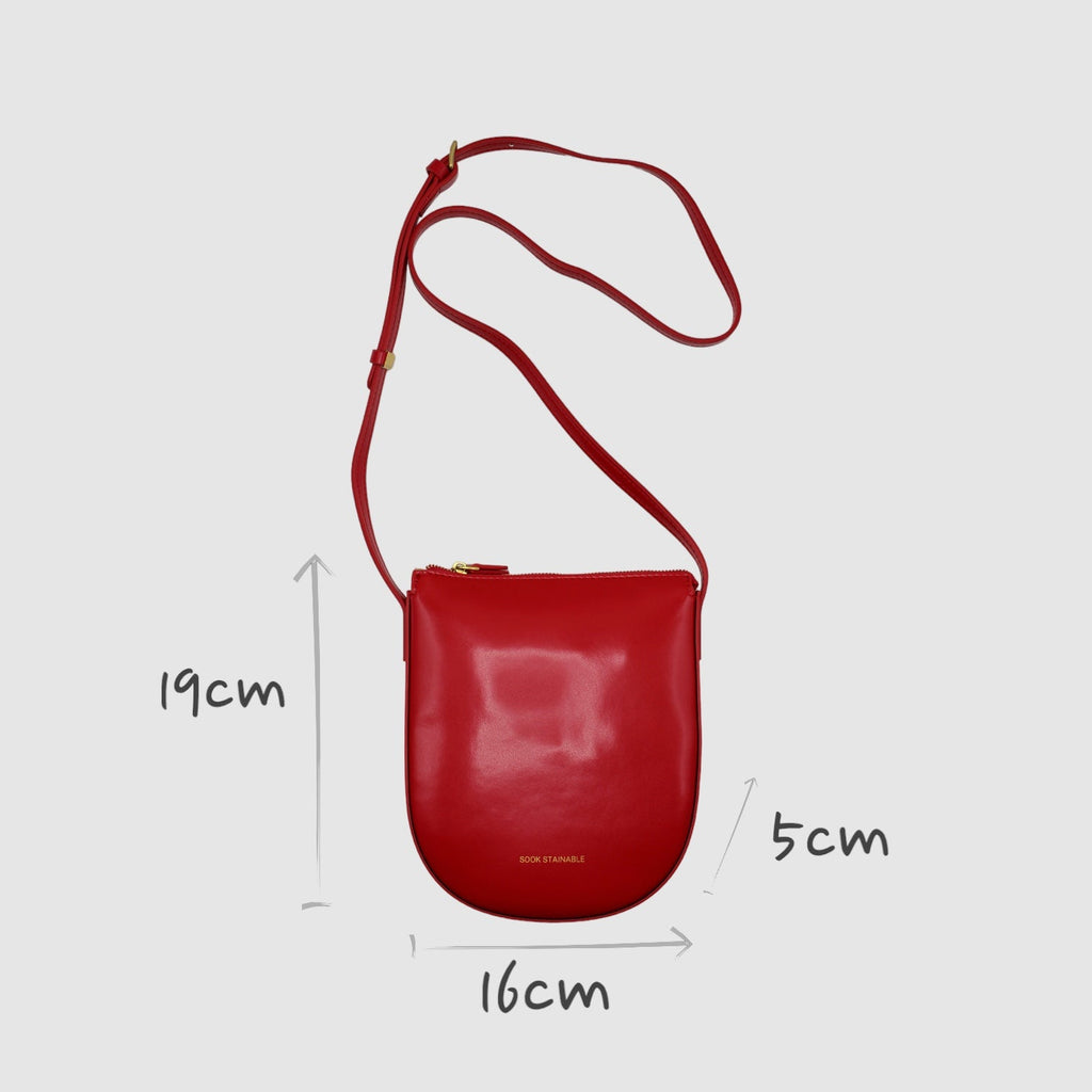 Eva - Borsa in pelle di mela rossa