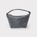 Evy - Genuine Leather Pouch Shoulder Bag Ash Grey