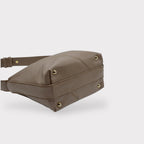 Evy - Borsa a tracolla in vera pelle color tortora