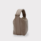 Evy - Borsa a tracolla in vera pelle color tortora