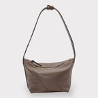 Evy - Borsa a tracolla in vera pelle color tortora