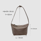 Evy - Borsa a tracolla in vera pelle color tortora