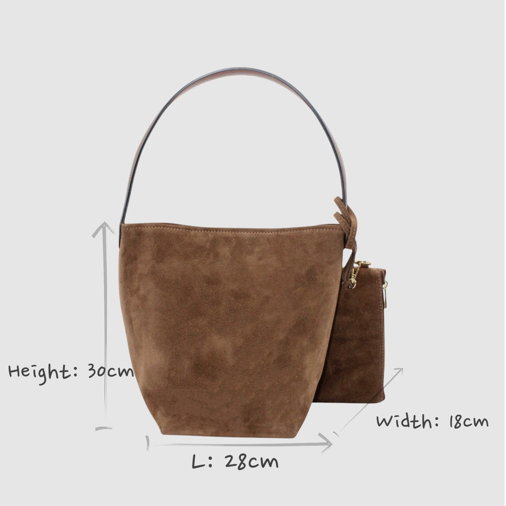 Ella - Borsa in pelle scamosciata minimalista