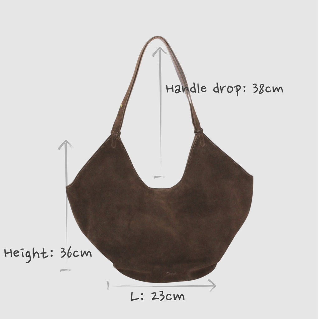 Elsa - Suede Leather Boat Tote Bag