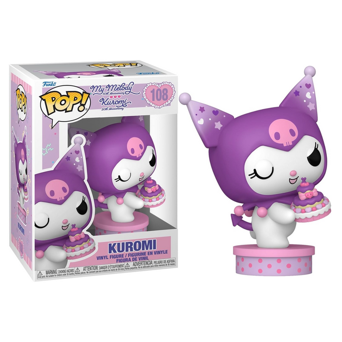 Funko Pop! Animation - Hello Kitty (108) Kuromi w/Cake Vinyl Figure 9cm