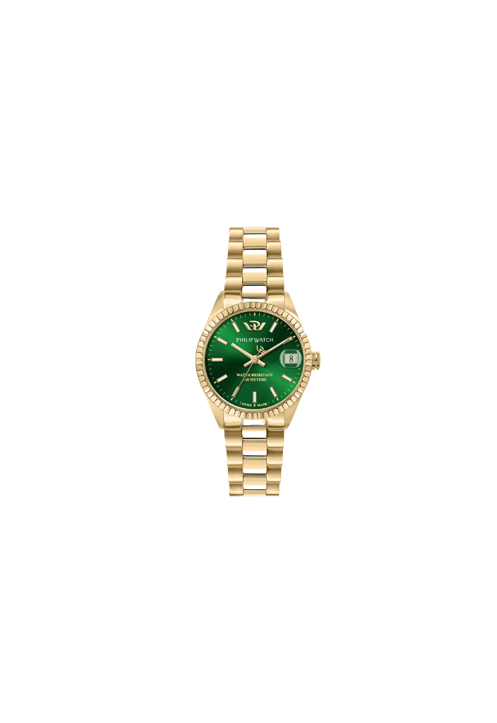Philip Watch Caribe Gold Women – Green elegance R8253597591