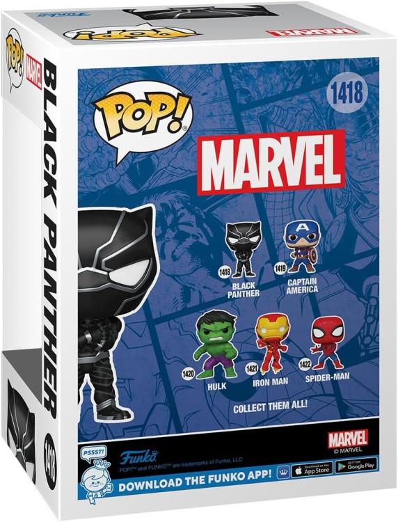 Funko Pop! Marvel New Classic Black Panther - (1418) - Black Panther Figure 9Cm