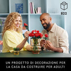 Lego - Icons: Flower Bouquet Of Roses Flower Bunch Building Kit With 822 Pieces