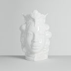 Sharon Testa di Moro Porcellana Bianca Capodimonte 24x18 cm