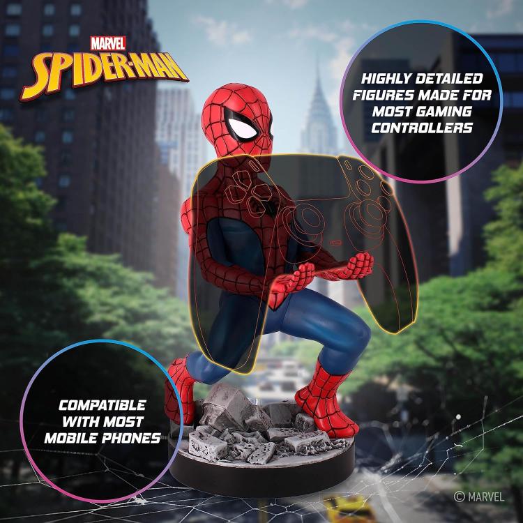 Cable Guys (New Spiderman) Marvel Controller & Smartphone Holder Charging Base Figurine