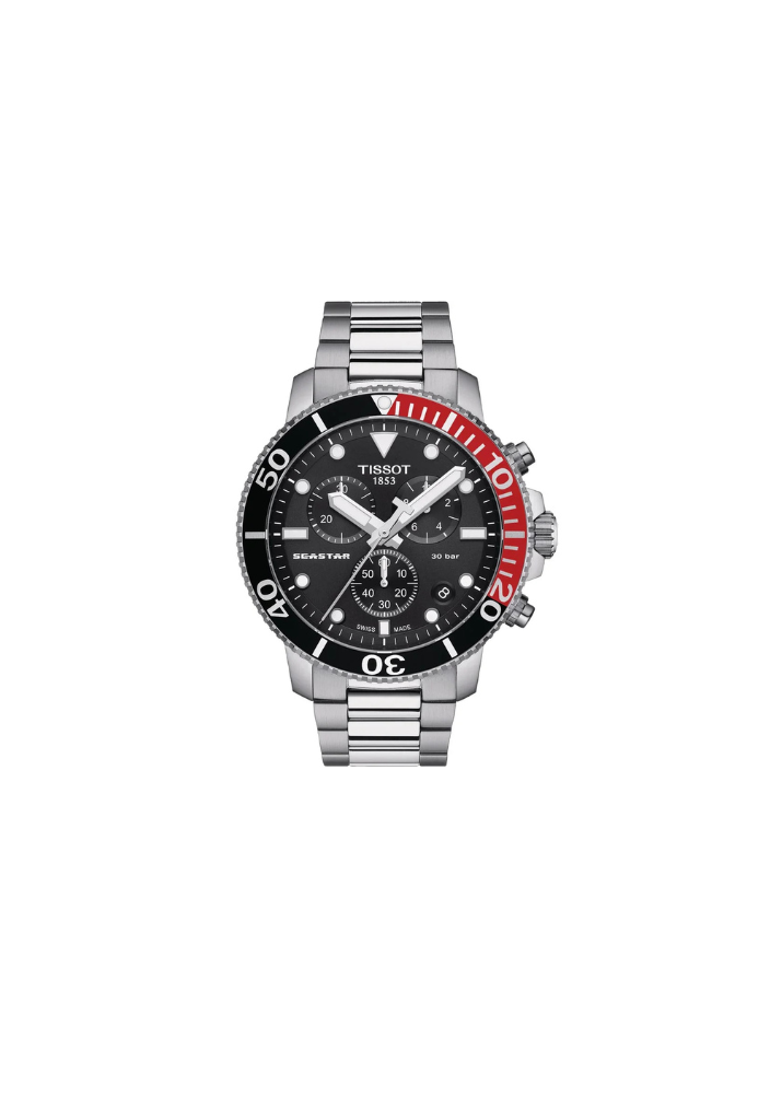 Tissot Seastar 1000 Chronograph – Quarzo Swiss Made, Nero, 45,5mm – Ref. T120.417.11.051.01