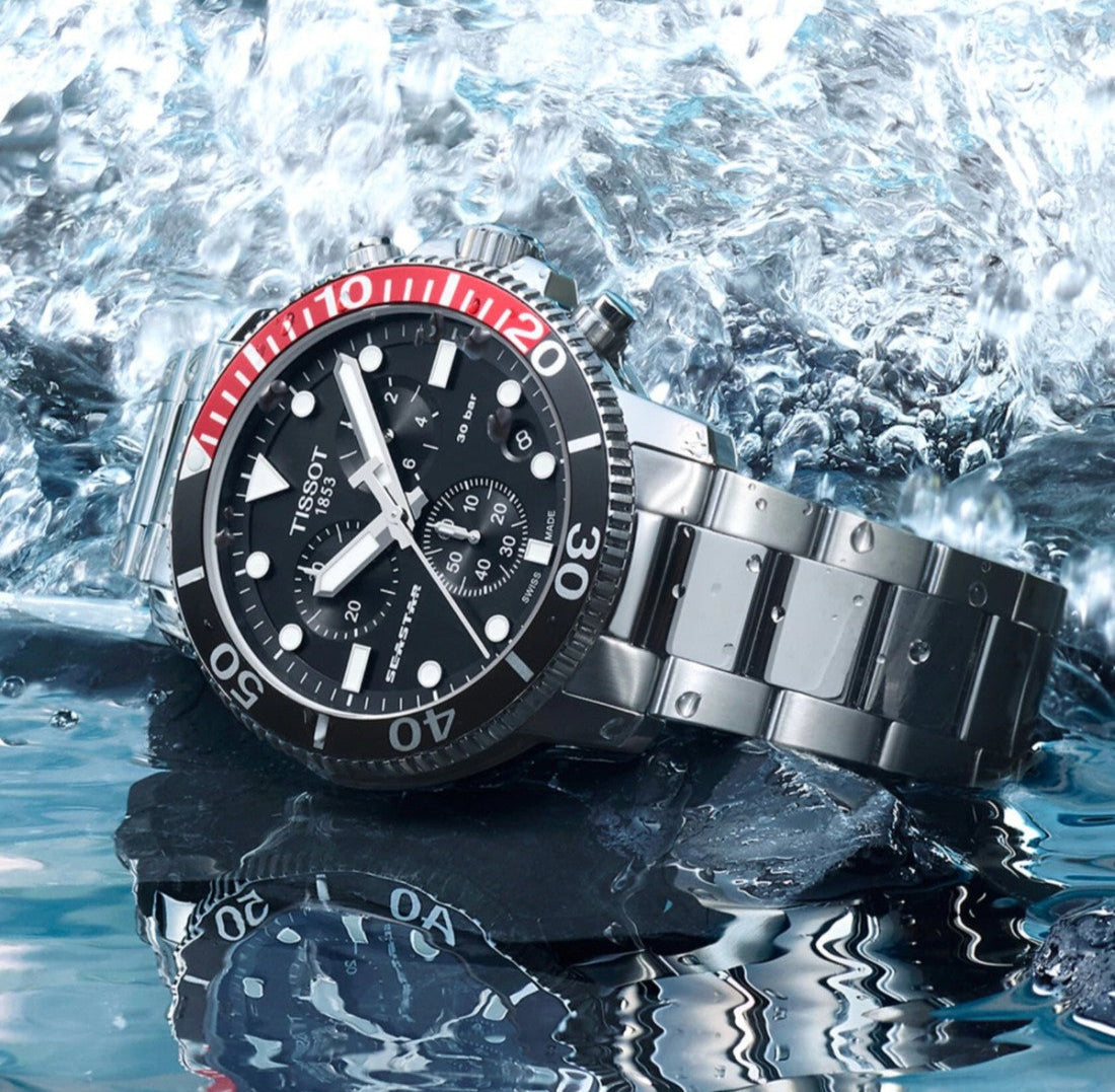 Tissot Seastar 1000 Chronograph – Quarzo Swiss Made, Nero, 45,5mm – Ref. T120.417.11.051.01