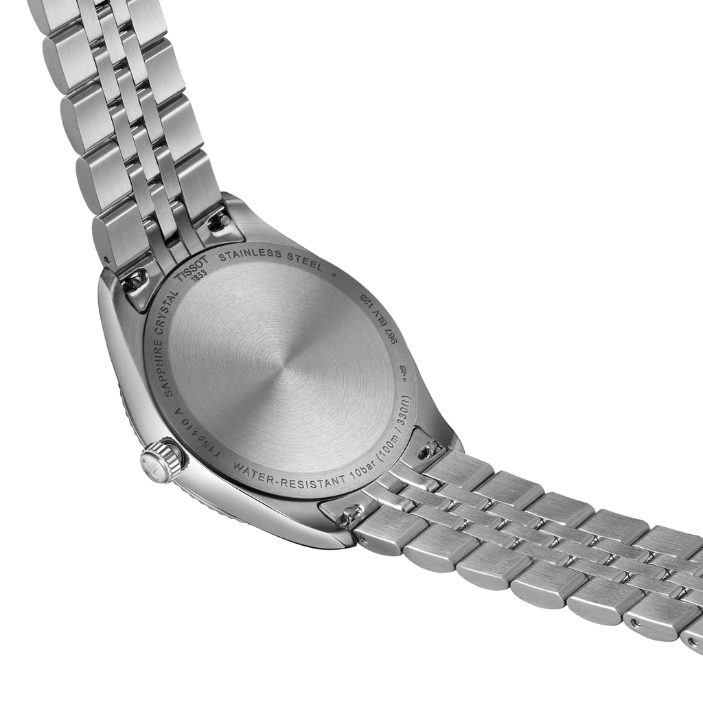 Tissot Ballade 40mm Quartz Men's Watch – Green Dial, Steel Bracelet, Swiss Made – Code T156.410.11.091.00