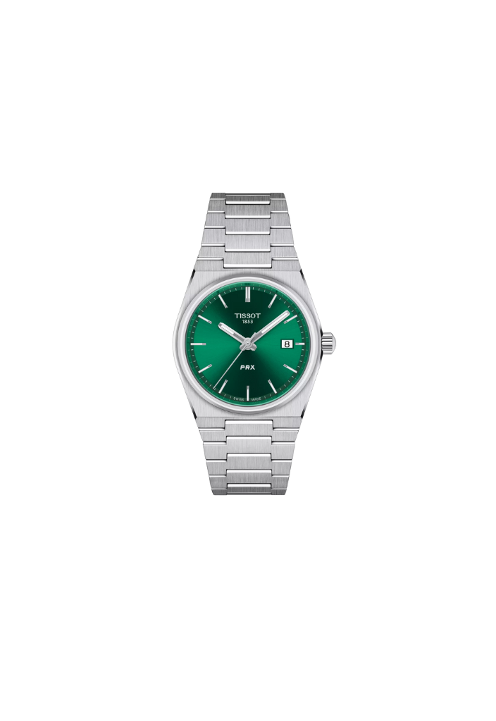 Tissot PRX 35mm – Orologio Quarzo Swiss Made, Quadrante Verde Scuro, Acciaio, Ref. T137.210.11.081.00