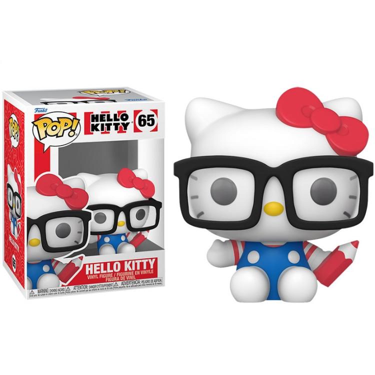 Funko Pop! Sanrio Hello Kitty - (65) Hello Kitty Nerd W/ Glasses Figure Hk 9Cm