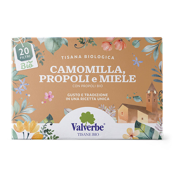 Valverbe Chamomile Propolis and Honey Herbal Tea 20g - 20 Sachets