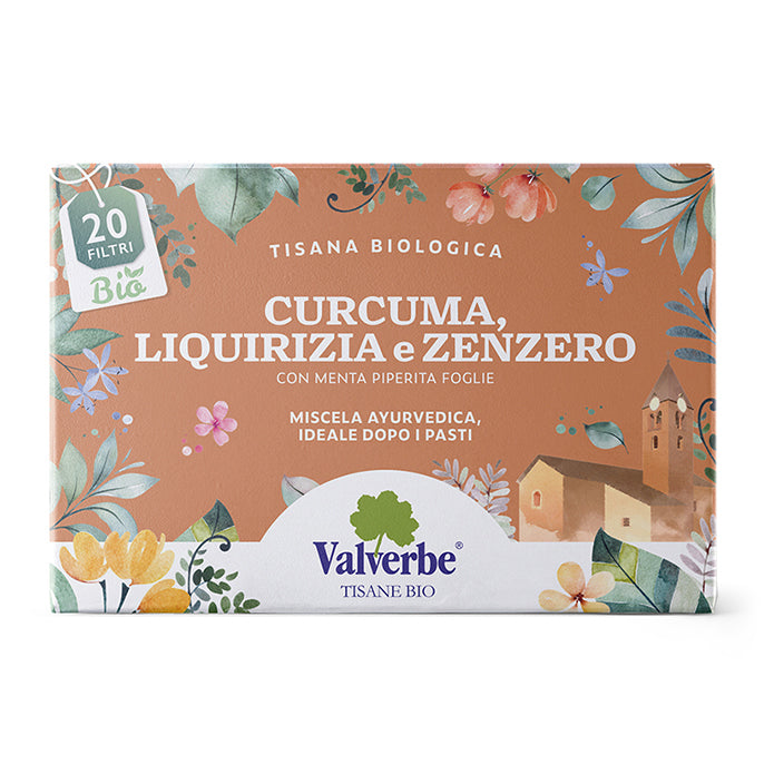 Valverbe Turmeric, Licorice and Ginger Herbal Tea 30g - 20 Tea Bags