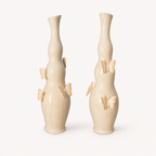 SER Capodimonte – Butterfly Vase in Porcelain H43 cm