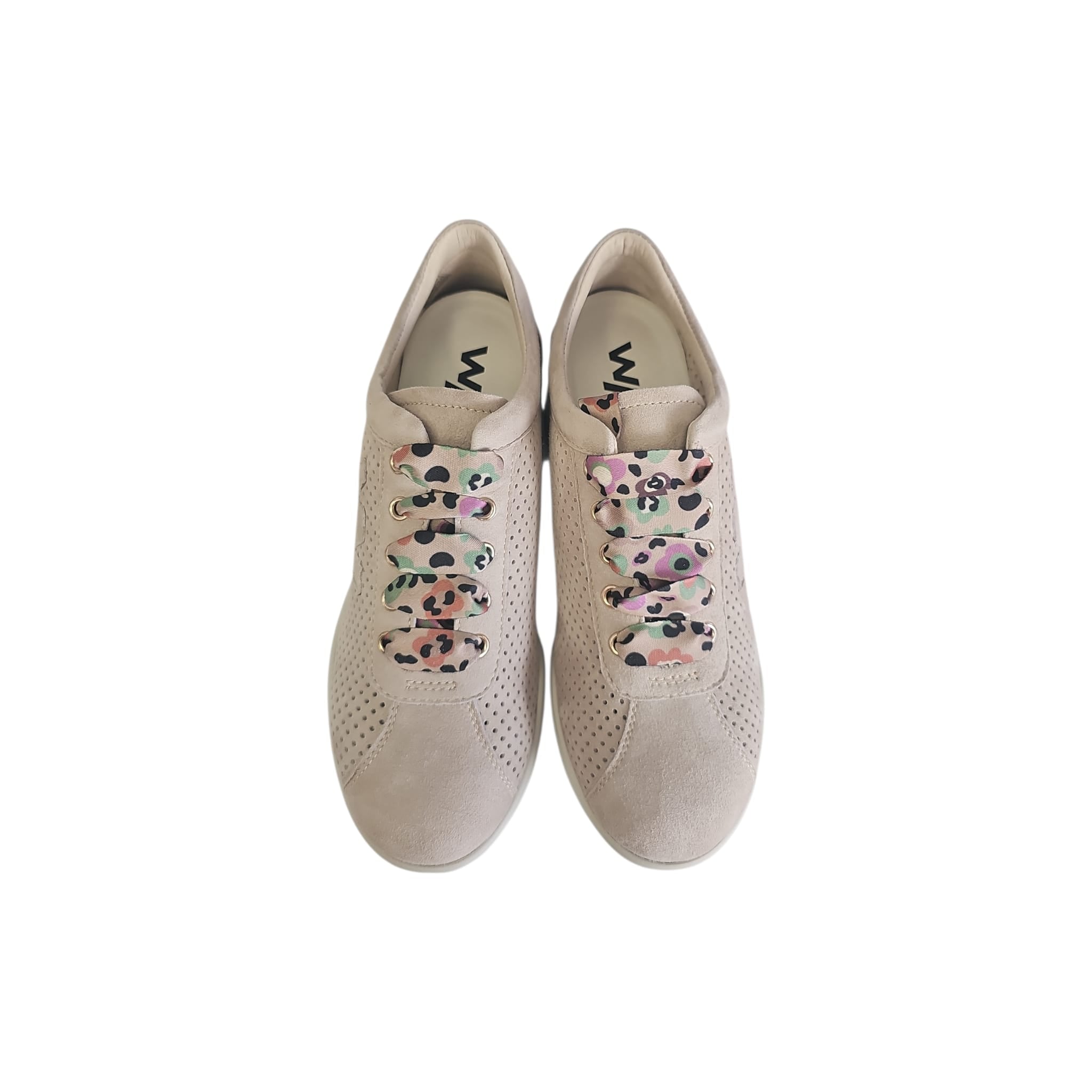 Sneakers Donna Melluso walk traforata con lacci fantasia Renna Sabbia