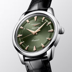 Longines orologio Conquest Heritage 40mm verde automatico acciaio L1.650.4.02.2