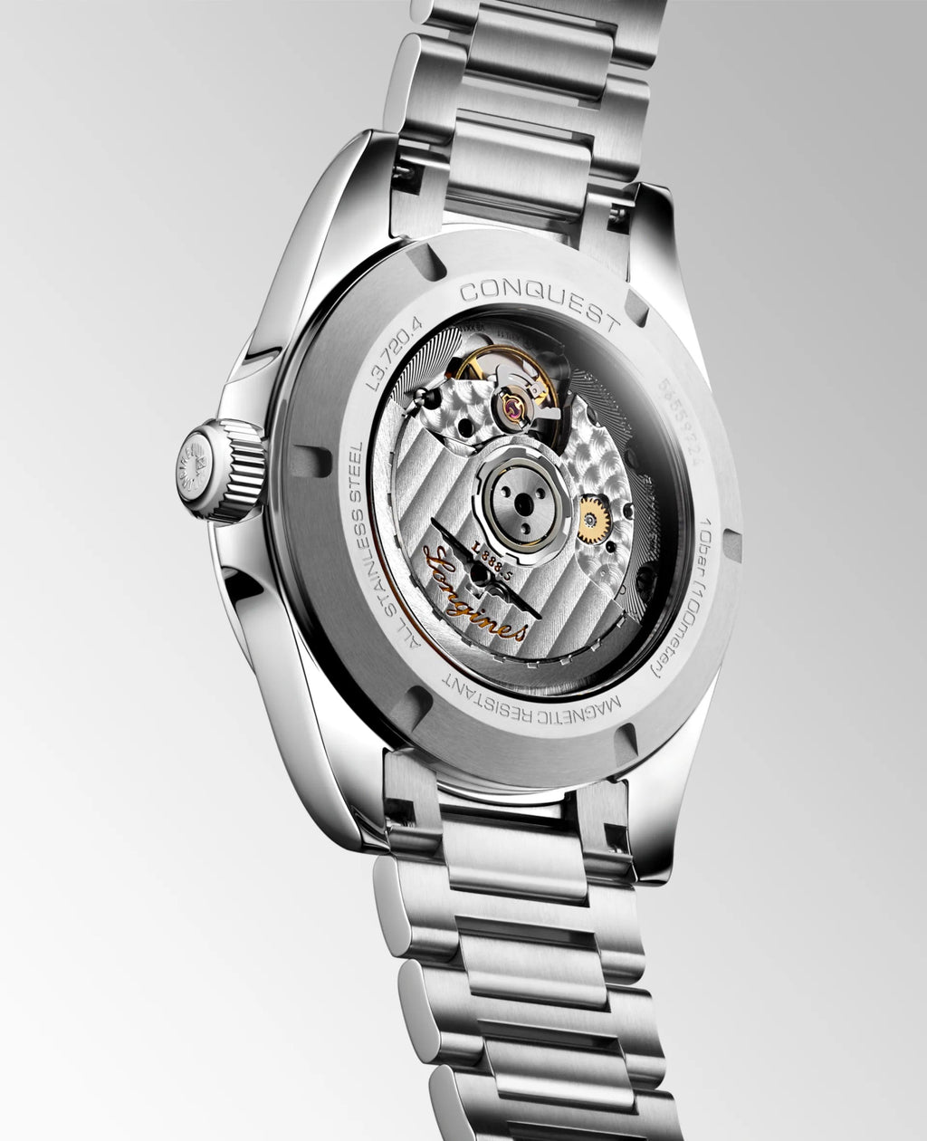 Longines orologio Conquest 38mm blu automatico acciaio L3.720.4.92.6