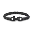 Montblanc bracciale Montblanc con chiusura a T nero misura M 130861 63
