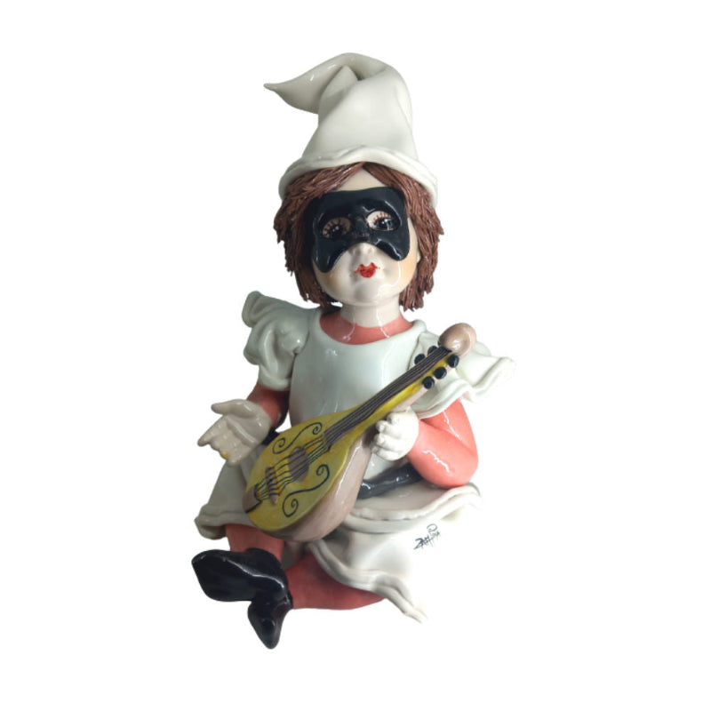 Zampiva Pulcinella Maxy Hand-Painted Ceramic 28x19x20 cm