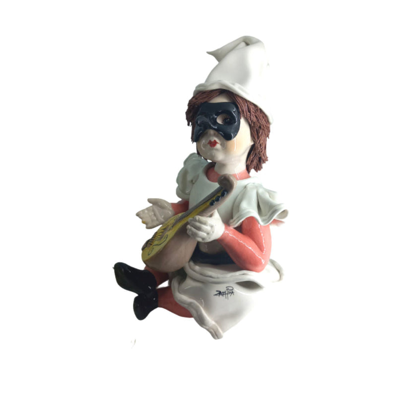 Zampiva Pulcinella Maxy Hand-Painted Ceramic 28x19x20 cm