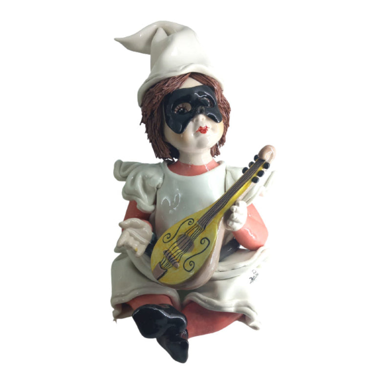 Zampiva Pulcinella Maxy Hand-Painted Ceramic 28x19x20 cm