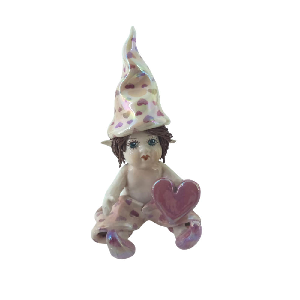 Zampiva Pink Wizard with Heart Ceramic H 9.5 cm
