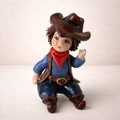 Zampiva Cowboy Hand-Painted Ceramic H 9.5 cm