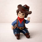 Zampiva Cowboy Hand-Painted Ceramic H 9.5 cm