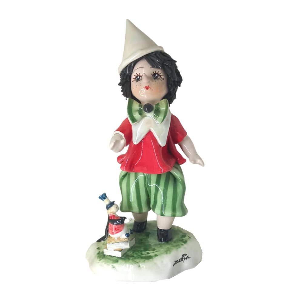 Zampiva Pinocchio Handcrafted Ceramic Statue H 20 cm