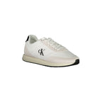 CALVIN KLEIN Sneakers Uomo Bianche con Lacci e Dettagli in Nero