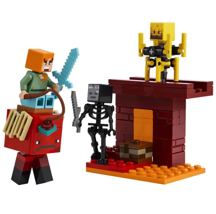 Lego - Minecraft 21266 Set (Battaglia Sul Ponte Del Nethe) Con 4 Figure 99Pz 6+